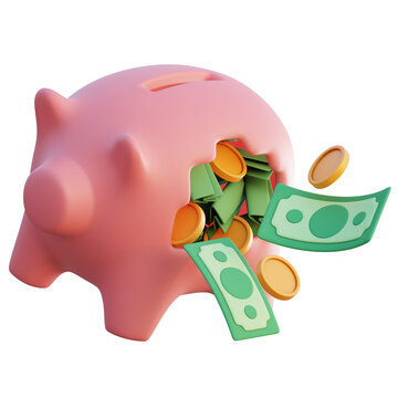 Piggy Bank Savings 3D Icon