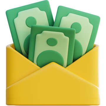Cash Envelope 3D Icon