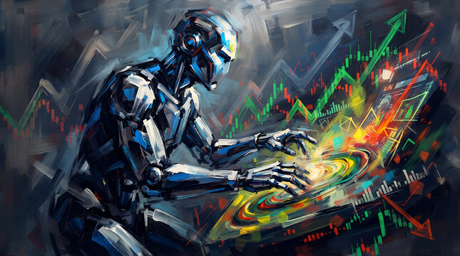 AI Algorithmic Stock Market Trading Background