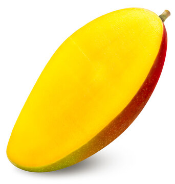 Fresh Red Red ivory mango Mango isolated on white background, Red Mangifera Indica Mango on white background, With clipping path.