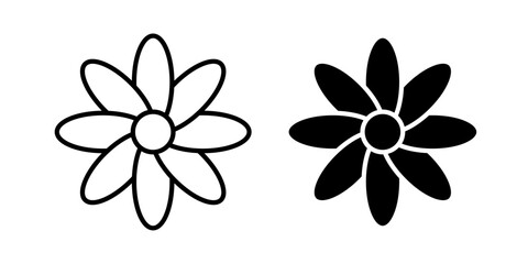 Obraz premium Flower Icon represents nature, floral decoration, and botanical beauty with an editable outline vector illustration.