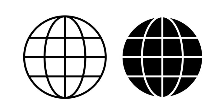 Globe Icon represents global communication, world connectivity, and international networks with an editable outline vector illustration.