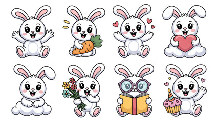 Obraz premium Colorful cartoon cats and dogs playing with food and household items in a cozy kitchen setting Vector