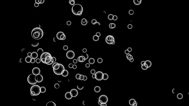Multiple white transparent bubbles
