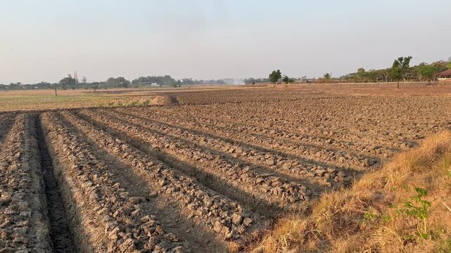 Ploughed Agricultural Land Preparation for Next Planting Season