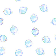 Fototapeta premium pattern transparent soap bubbles cartoon. water abstract, ball sphere, air circle transparent soap bubbles sign vector