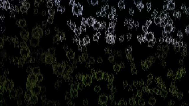 Abstract fuzzy organic texture clusters