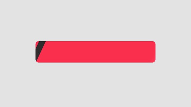 Minimalist Red Lower Third Banner Graphic with Solid Bold Color and Simple Structure, Clear Space for Text, Titles and Information, Versatile and Easy-to-Use Overlay Element for Any Video Content