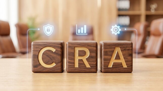 CRA Wooden Blocks with Digital Business Icons
