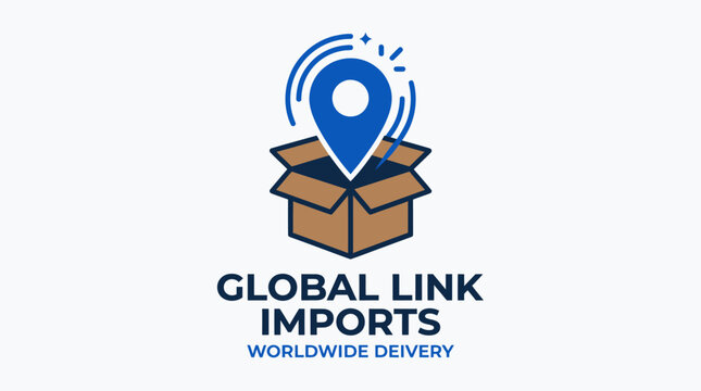 Global link imports logo with shipping box icon.