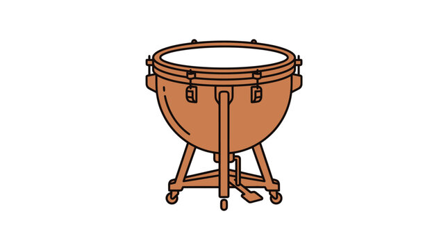 Copper timpani kettledrum orchestral percussion instrument