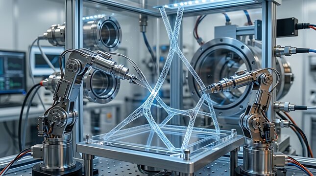 Advanced Robotic Arms Printing 3D Lattice Structure in Lab