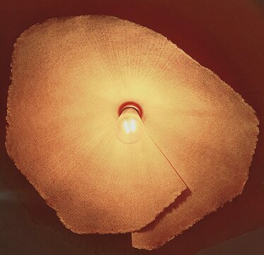 Minimalist modern ceiling lamp with warm cozy light and unique texture