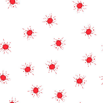 pattern transfer blood stain cartoon. velocity angle, origin surface, contamination luminol transfer blood stain sign. seamless symbol vector illustration