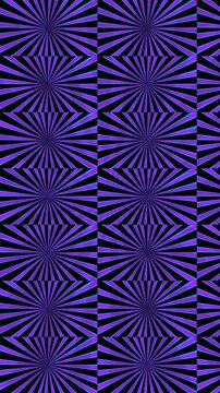 White starburst elements flashing in psychedelic geometric pattern. Sparkle stars symbol for abstract retro disco music video backdrop. Sparkle stars animation for pop design.