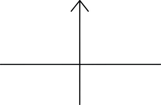 Simple coordinate plane with axes and arrowheads for educational use