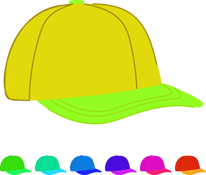 side baseball cap cartoon. sport front, object visor, fashion clothing side baseball cap sign vector