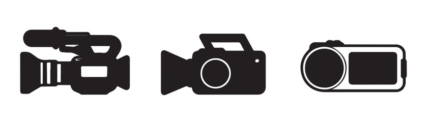 Professional video camera set including handheld camcorder and compact cinema equipment for filmmakers. © Labib