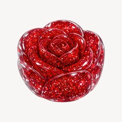 Obraz premium Sparkling red rose illustration