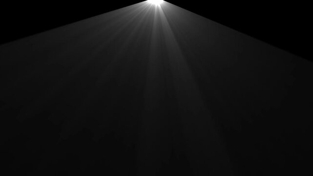 Animated High quality stock footage of sun rays light effects, overlay light transition, effects sunlight, Sun rays view, white spotlight effects isolated on black background