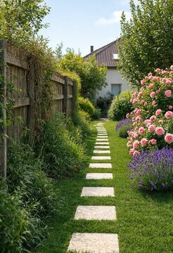 Before and after garden transformation comparing neglected backyard with professionally landscaped outdoor space, highlighting home improvement, real estate appeal, lawn renovation, and property value