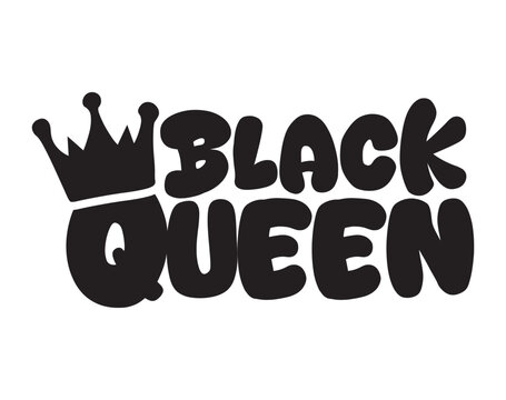Black Queen crown vector design, Black wonam si