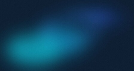 Fototapeta premium Abstract Dark Blue and Cyan Gradient Background with Film Grain Texture