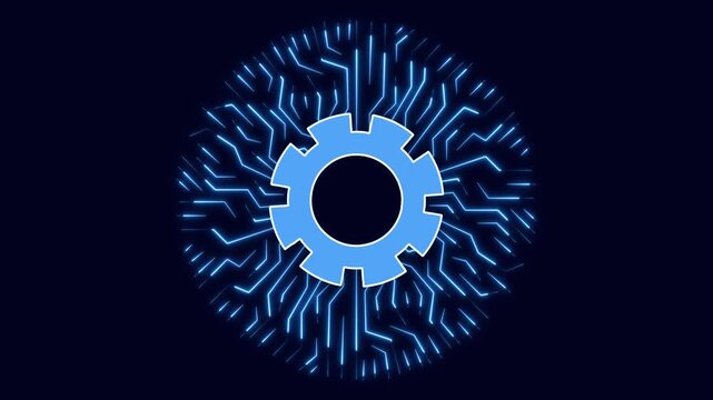Industrial cogwheel mechanism symbol aligns connecting technical developments. Collaborative team planning tools utilize an industrial cogwheel mechanism symbol graph.