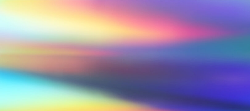 Luxury pearlescent silk gradient backdrop with soft aurora texture. Iridescent pearl gradation background with pastel nacre ombre. Holograph rainbow foil with sunlight reflection. Realistic vector bg