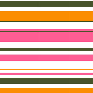 Bold stripes in orange pink white and green with soft edges for graphic design backgrounds