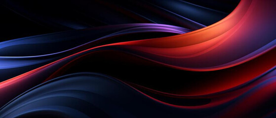 Luxury Dark Background with Dynamic Neon Red and Blue Fluid Waves  © Mohammad