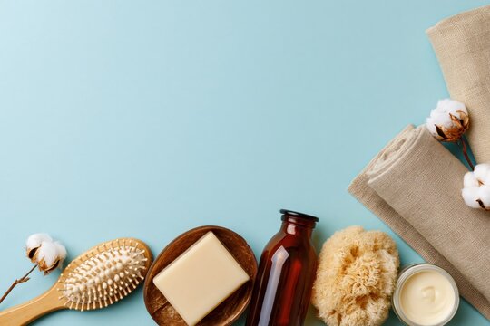 The Spa Set Arrangement Featuring Soap Bottle Brush Towels and Skincare Cream