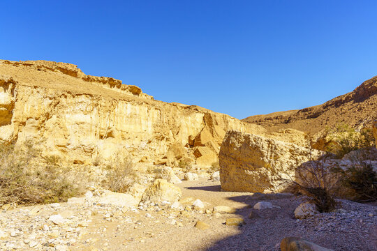 Desert landscape, inside Makhtesh (crater) Ramon