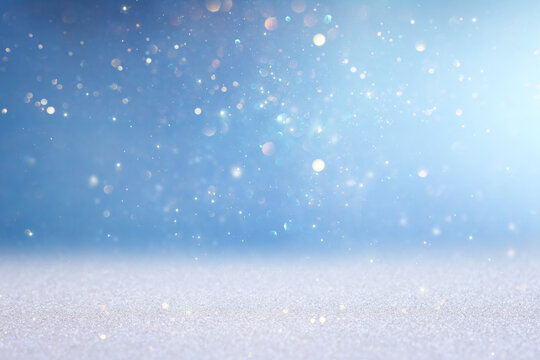 Abstract background of soft focus bokeh lights