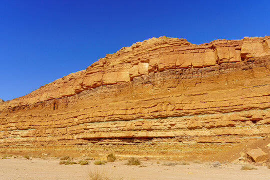 Desert landscape, inside Makhtesh (crater) Ramon