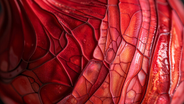 Close-up of red textured organic surface