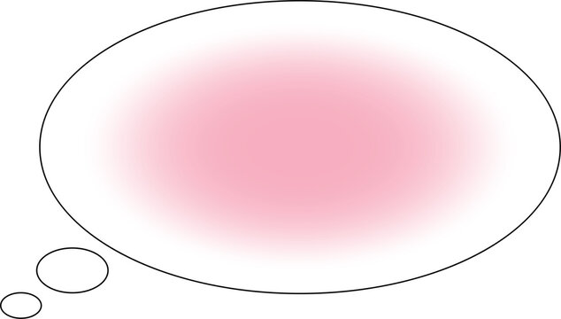 Pink Gradient Thought Bubble with Soft Glow