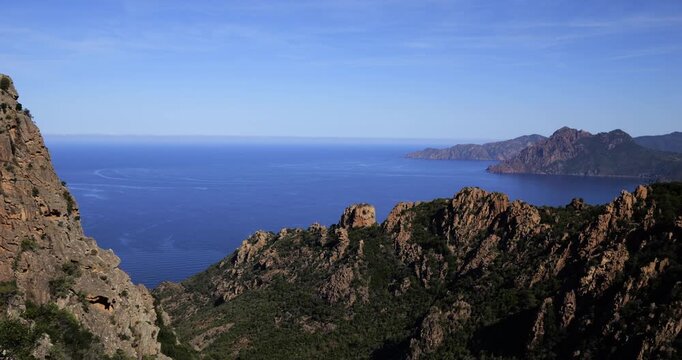 Corsican calanques of Piana, Gulf of Porto, Corse du Sud department, Corsica, France.