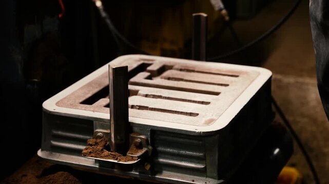 The sand casting process utilizes specialized metal molds to create precise industrial components for manufacturing, ensuring accurate production results for durable metal parts and heavy equipment.