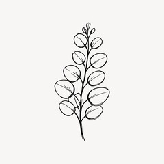 Obraz premium Minimalist botanical line art