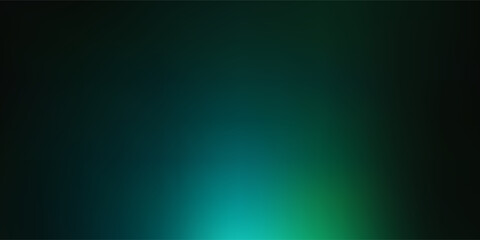 Obraz premium Dark green blue grainy gradient background, black backdrop, noise texture effect,webpage header, wide banner size