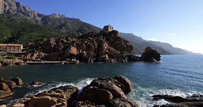Porto Ota, Gulf of Porto,  Corse du Sud department, Corsica, France