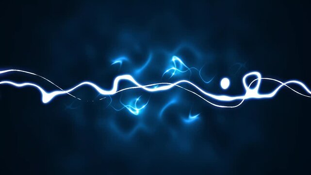 Blue electric lightning flash FX animation with powerful thunder energy burst, glowing plasma arcs, dynamic storm bolt overlay, hand drawn anime sparks, transparent background motion graphics 4K