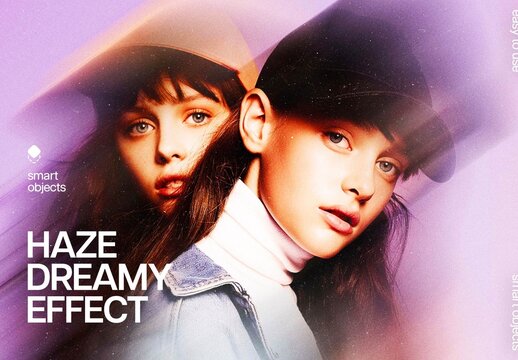 Dreamy Haze Photo Effect For Poster And Social Media Design