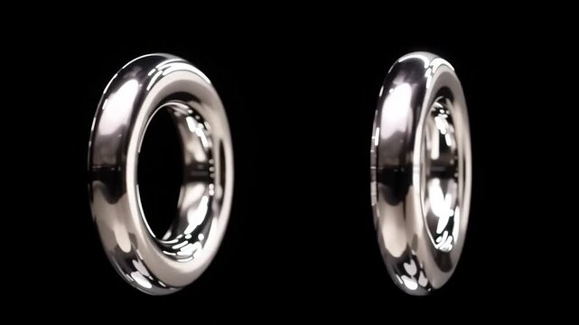 silver ring 3d abstract
