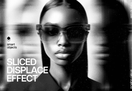 Sliced Displace Photo Effect For Poster And Social Media Design