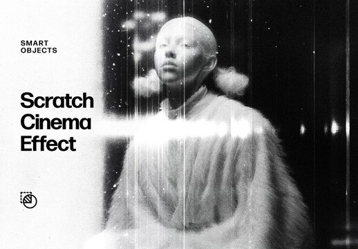 Scratch Cinema Photo Effect For Poster And Social Media Design