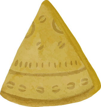 Watercolor illustration of Semprong cookies