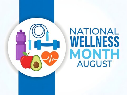 National wellness month august health and fitness awareness