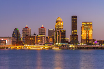 64212-00104 Louisville Kentucky skyline at dusk Louisville  KY © Daybreak Imagery